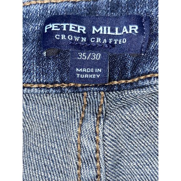 Peter Millar Jeans Mens 35 True Blue Wash Tailored Crown Crafted - Hemmed - Picture 5 of 6